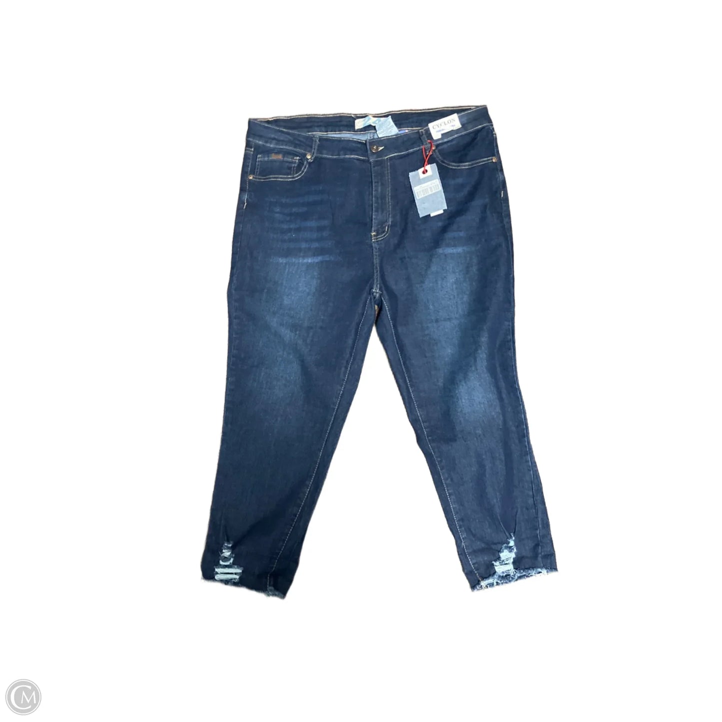 Jeans Cropped By Cyclon Clothes Mentor In Blue, Size: 24w