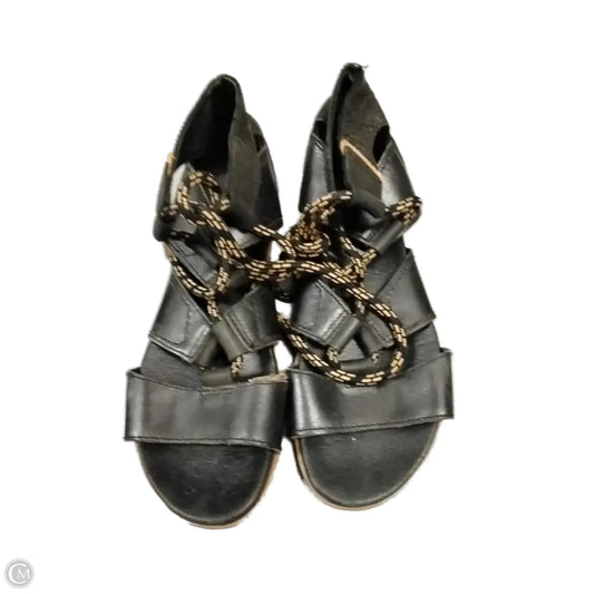 Sandals Flats By Sorel In Black, Size: 8