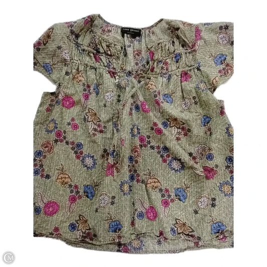 Blouse Short Sleeve By Lane Bryant In Green, Size: 18
