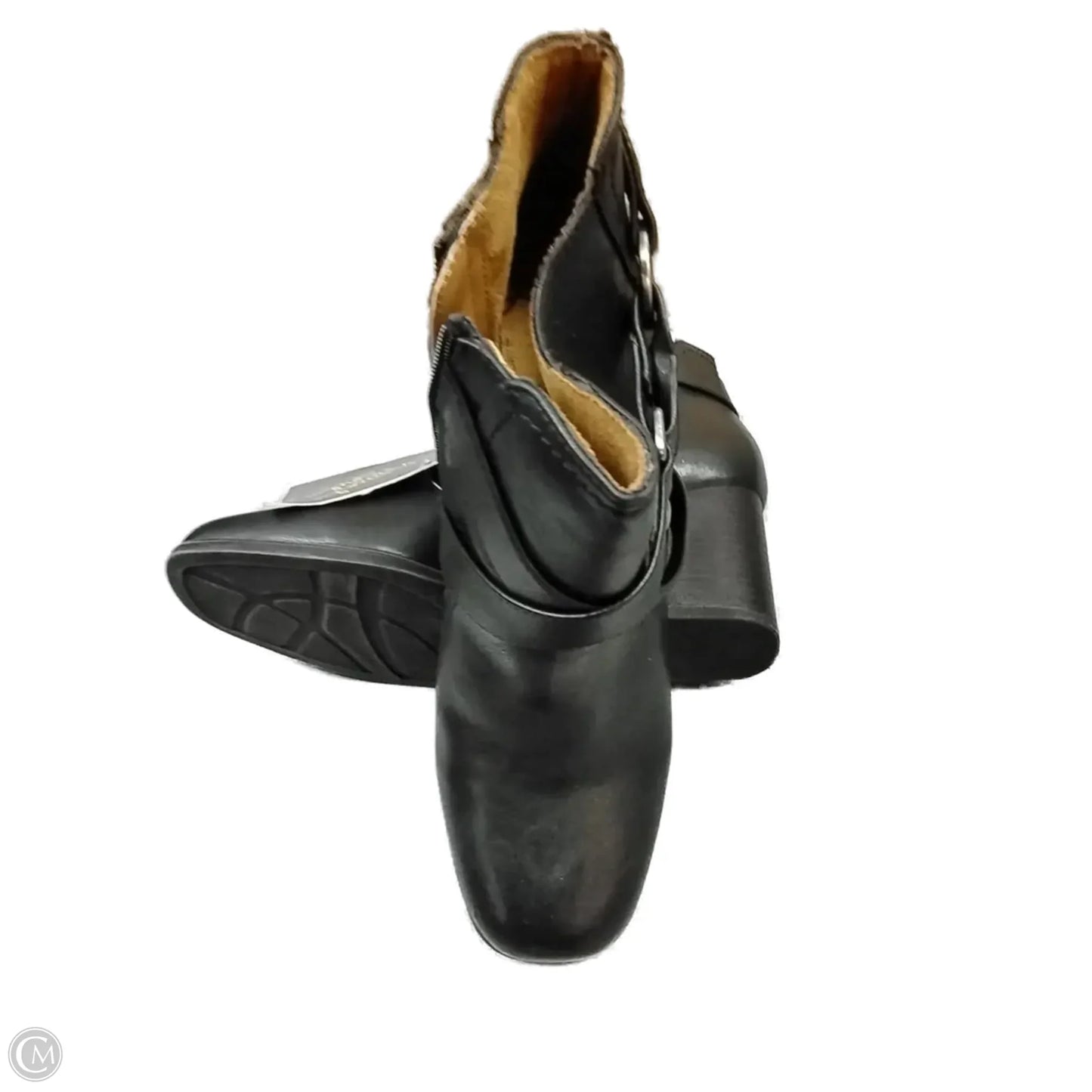 Boots Ankle Heels By Natural Soul In Black, Size: 8