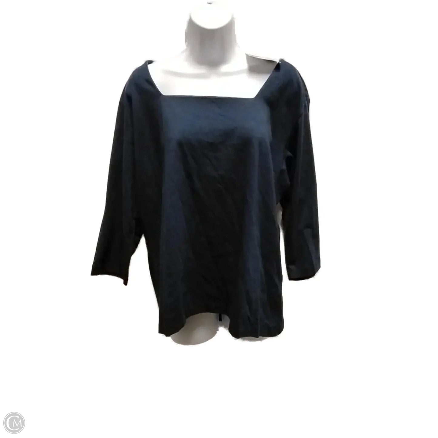 Top 3/4 Sleeve By Elisabeth In Blue, Size: 1