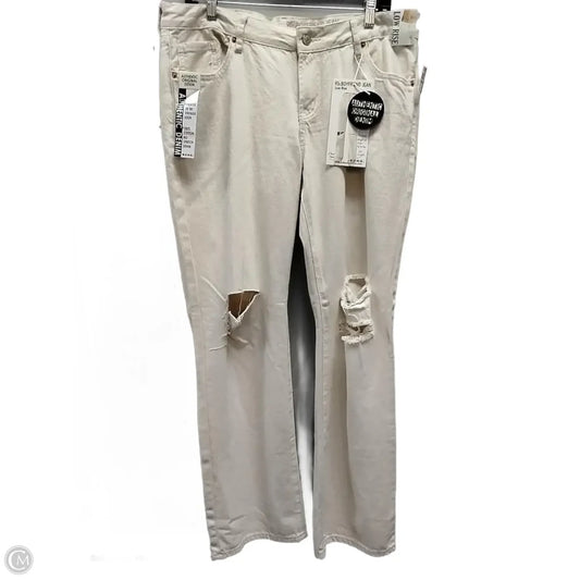 Jeans Wide Leg By Clothes Mentor In Cream, Size: 12