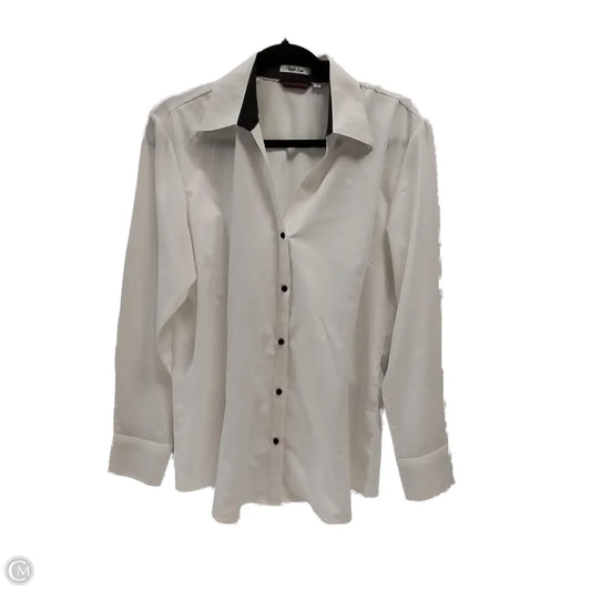 Top Long Sleeve By Clothes Mentor In White, Size: L