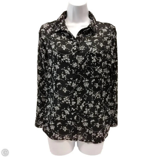 Top Long Sleeve By Bp In Floral Print, Size: S