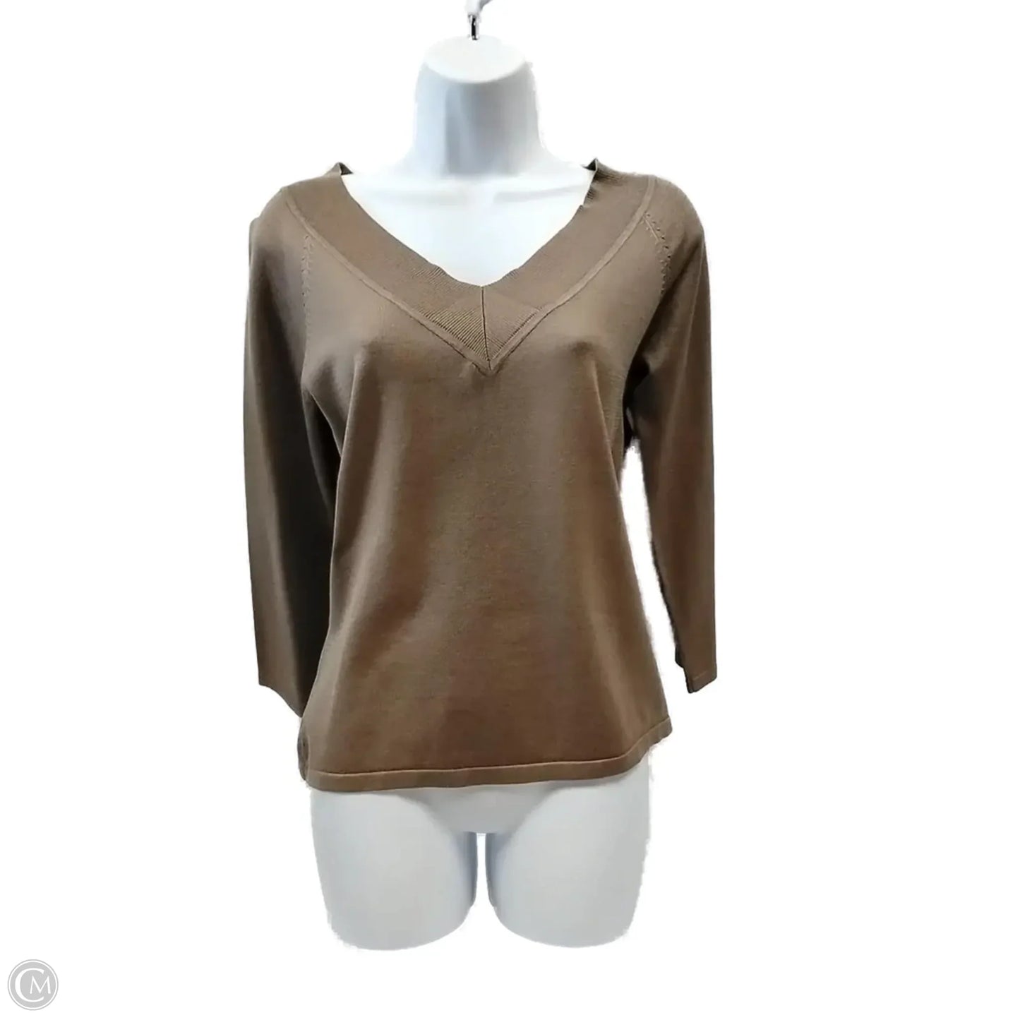 Top Long Sleeve By Talbots In Brown, Size: S