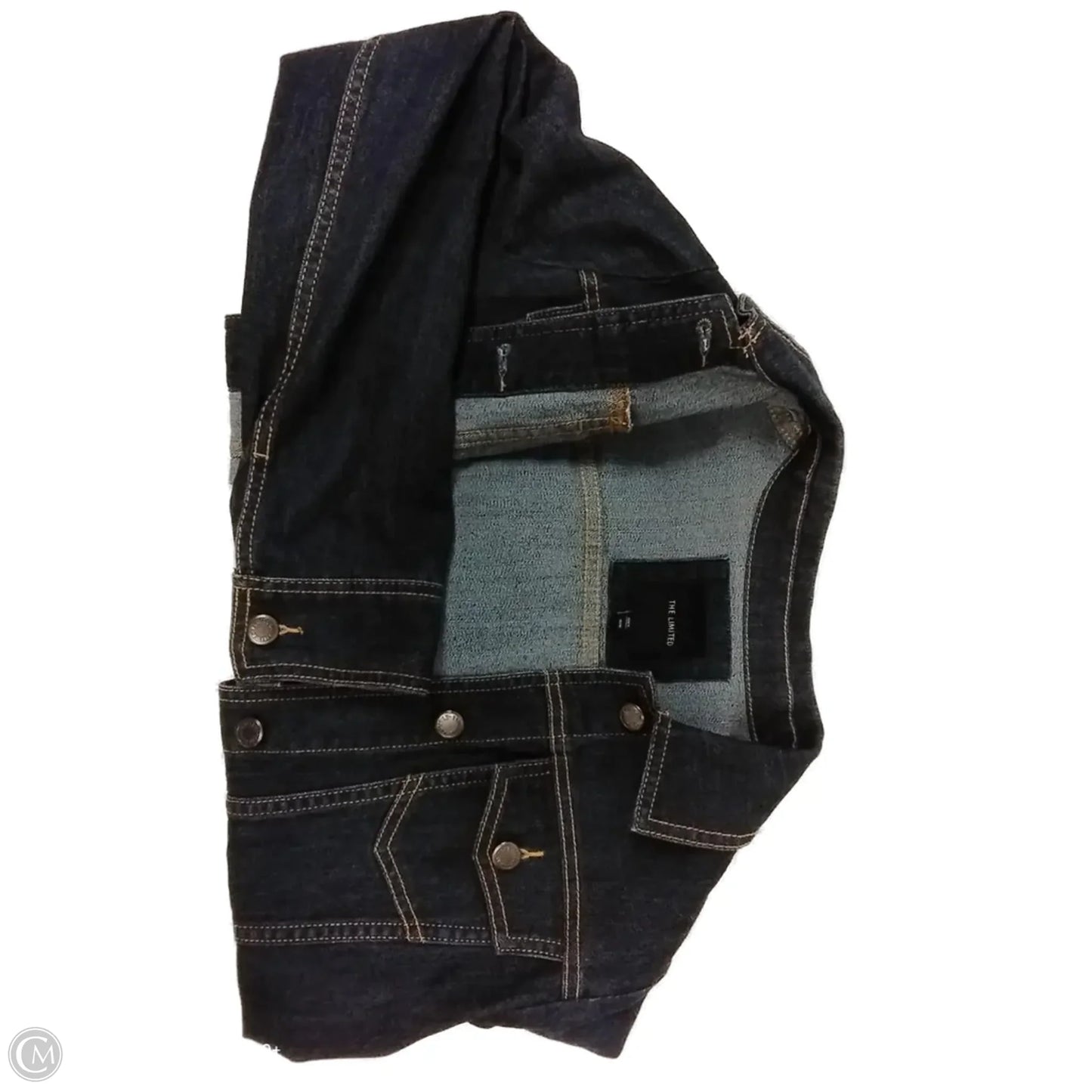 Jacket Denim By Limited In Blue Denim, Size: M