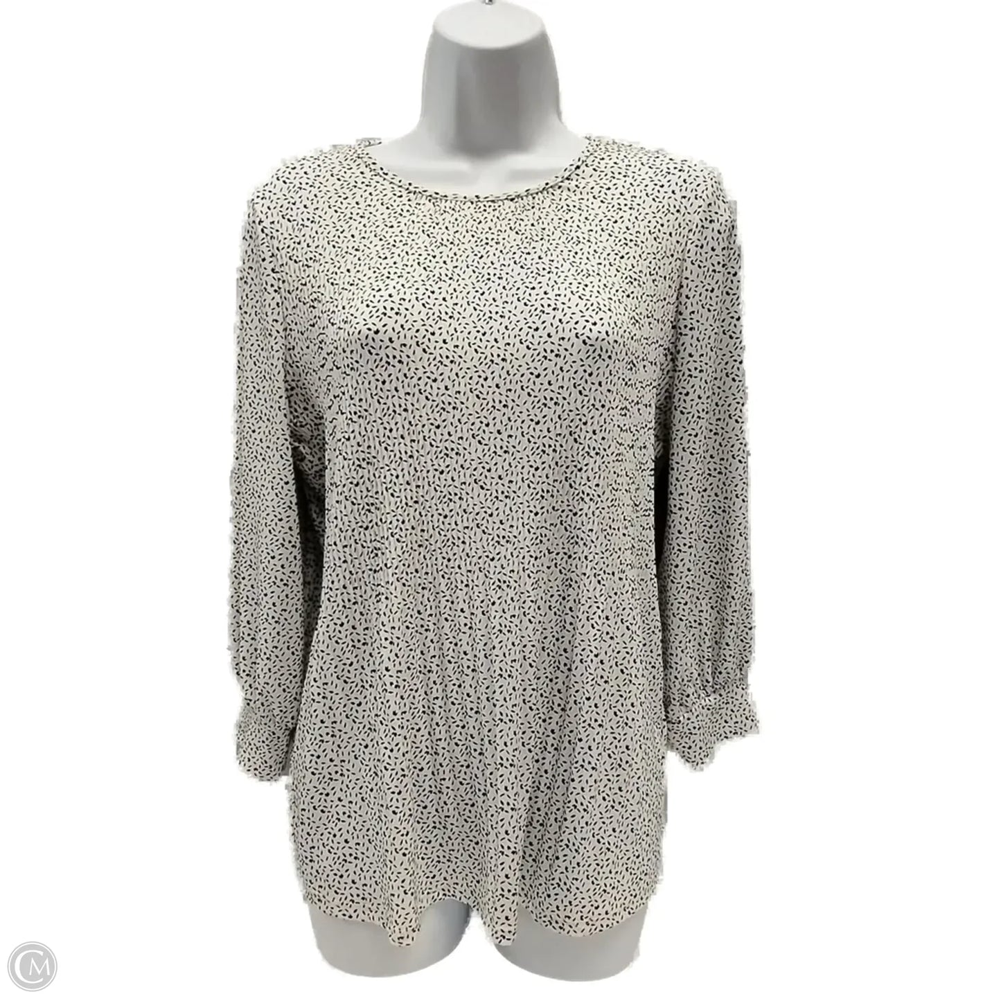Top Long Sleeve By Adrianna Papell In White, Size: M