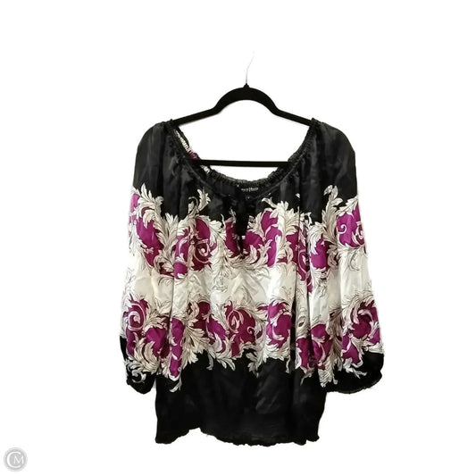 Blouse Long Sleeve By White House Black Market In Black, Size: Xl