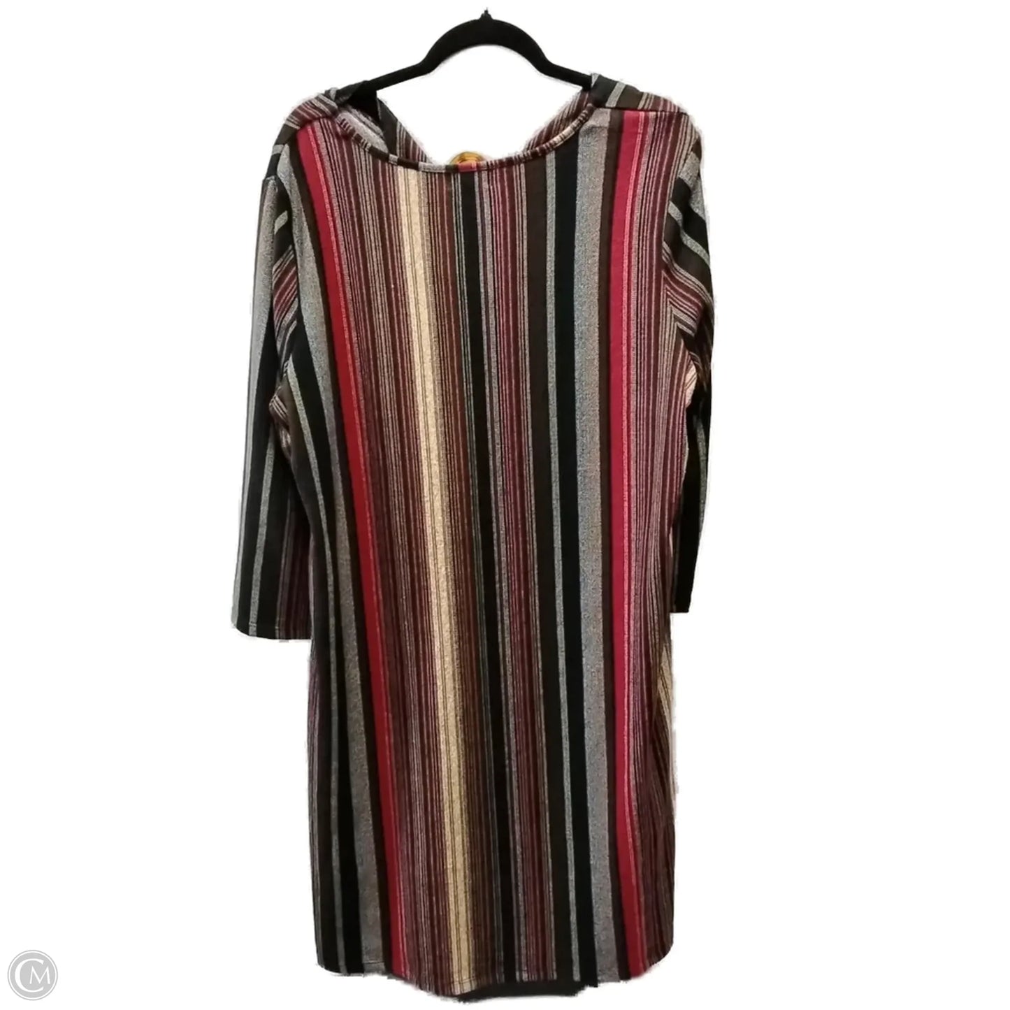 Top Long Sleeve By Tacera In Striped Pattern, Size: 2x