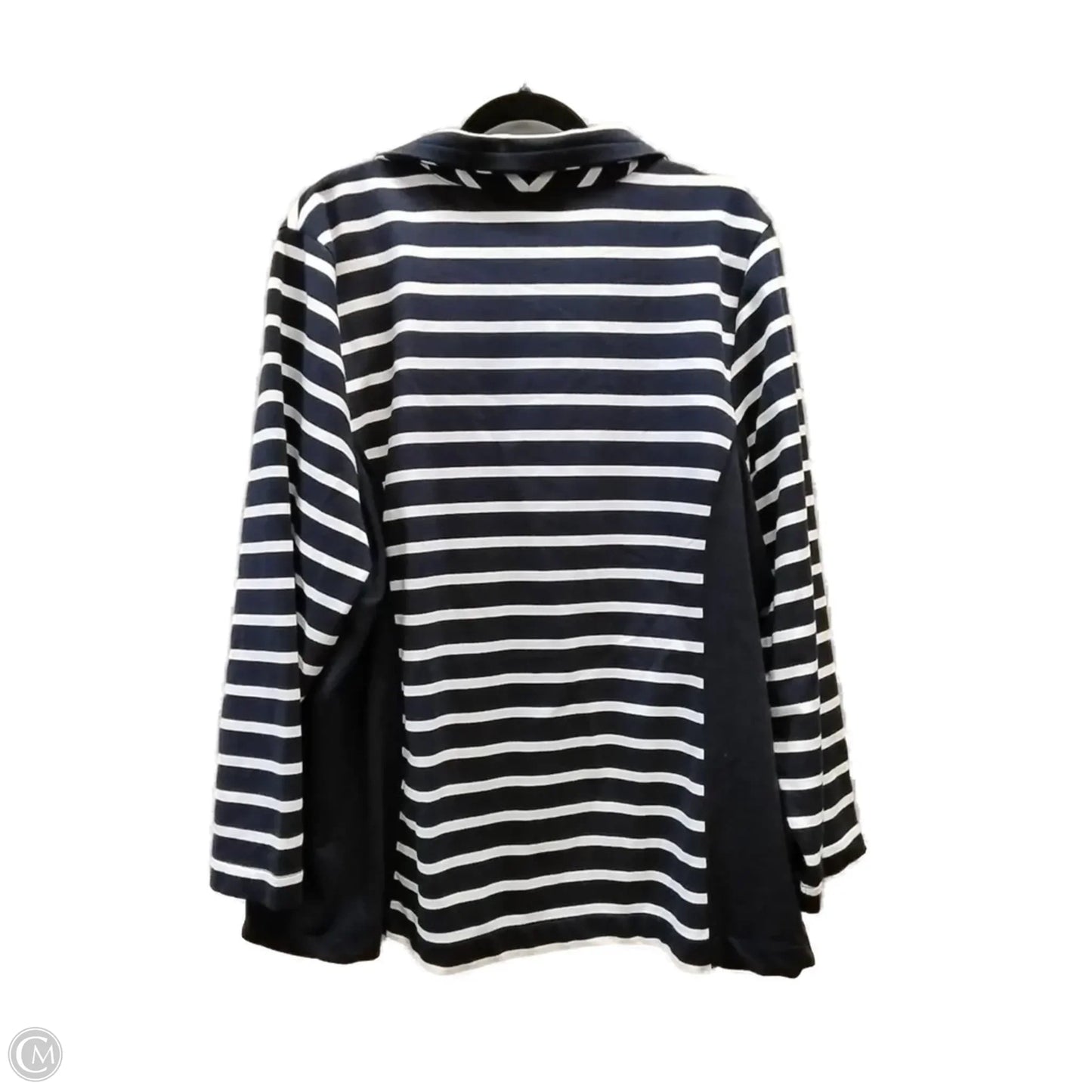 Jacket Other By Karen Scott In Striped Pattern, Size: 2x