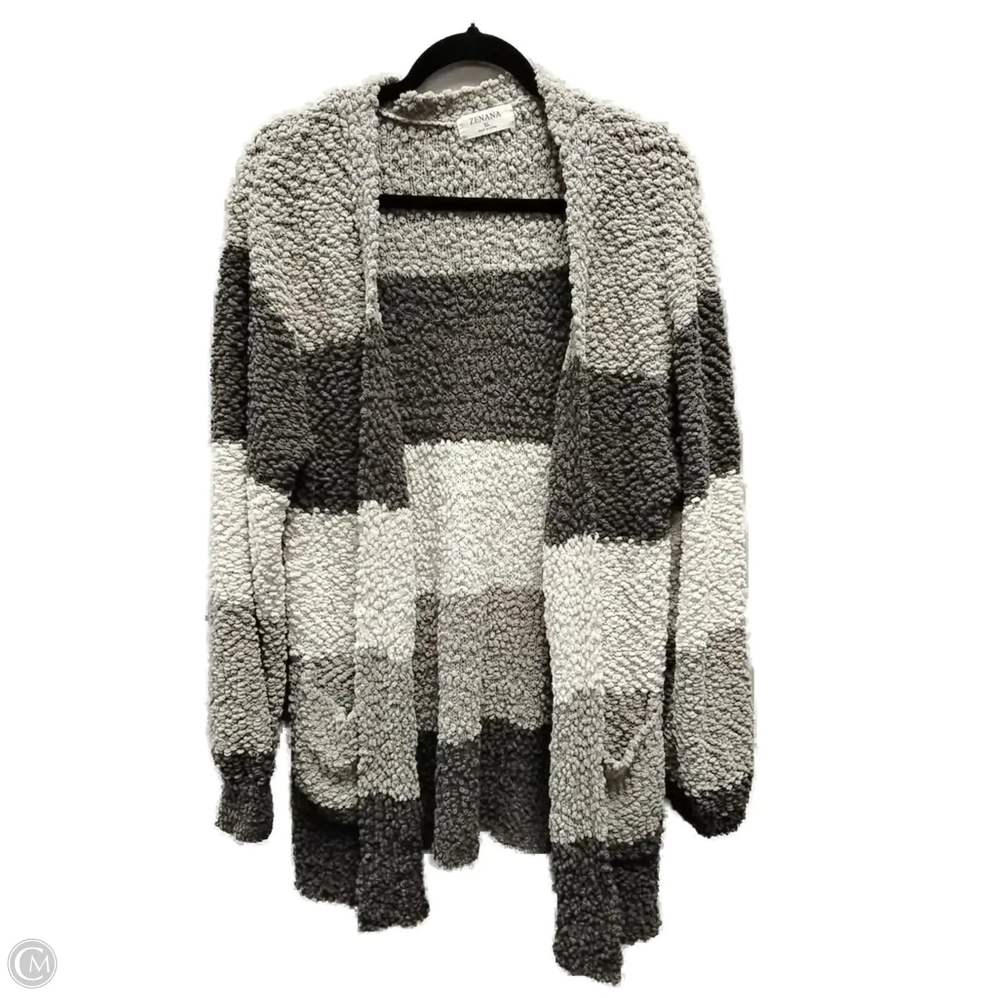 Cardigan By Zenana In Grey, Size: Xl