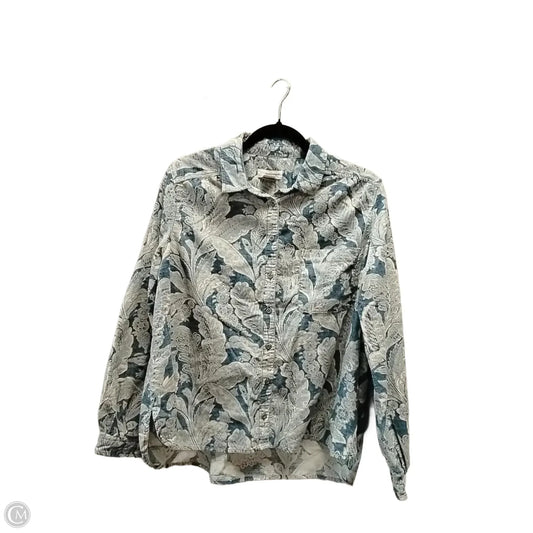 Top Long Sleeve By Anthropologie In Nautical Print, Size: M