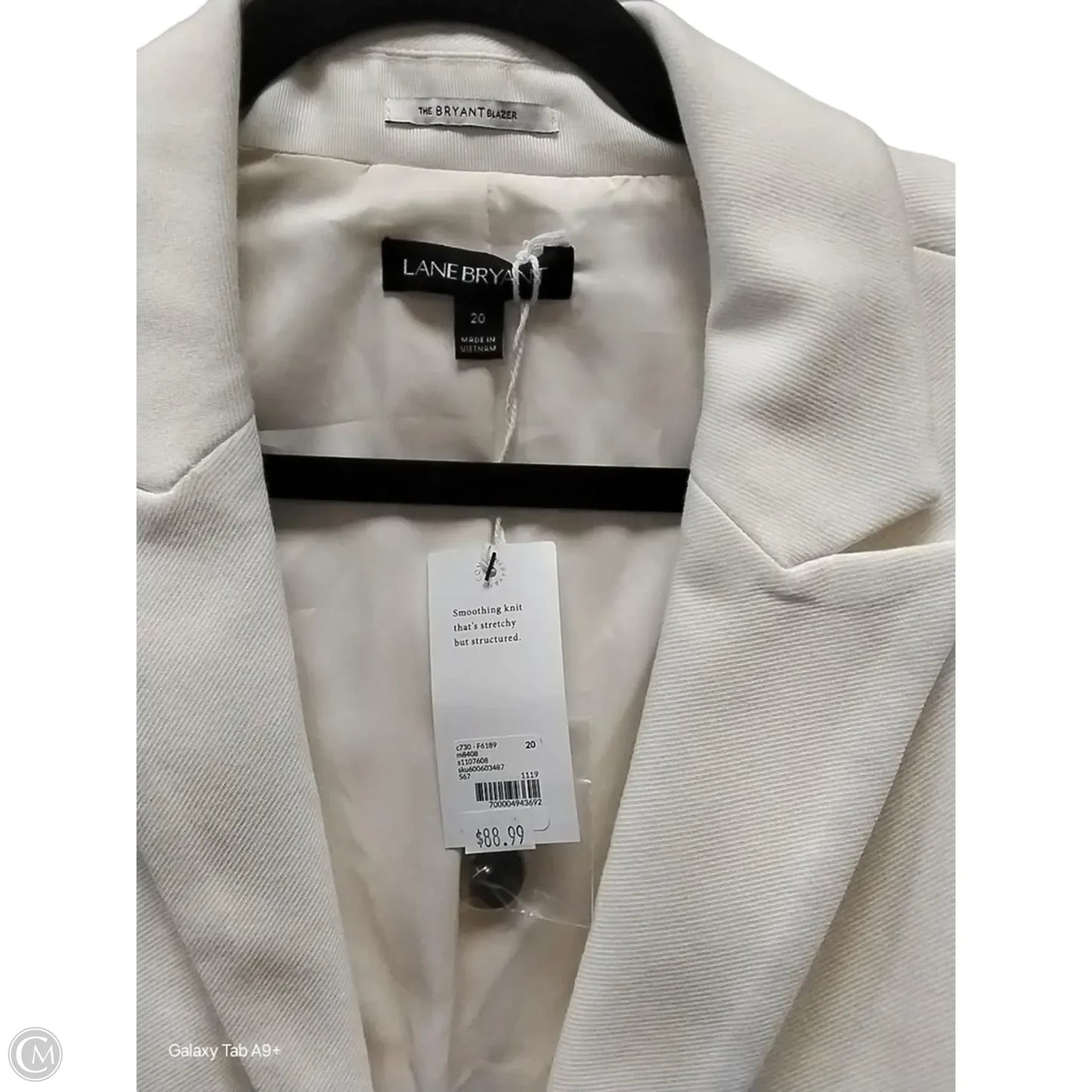 Blazer By Lane Bryant In White, Size: 20
