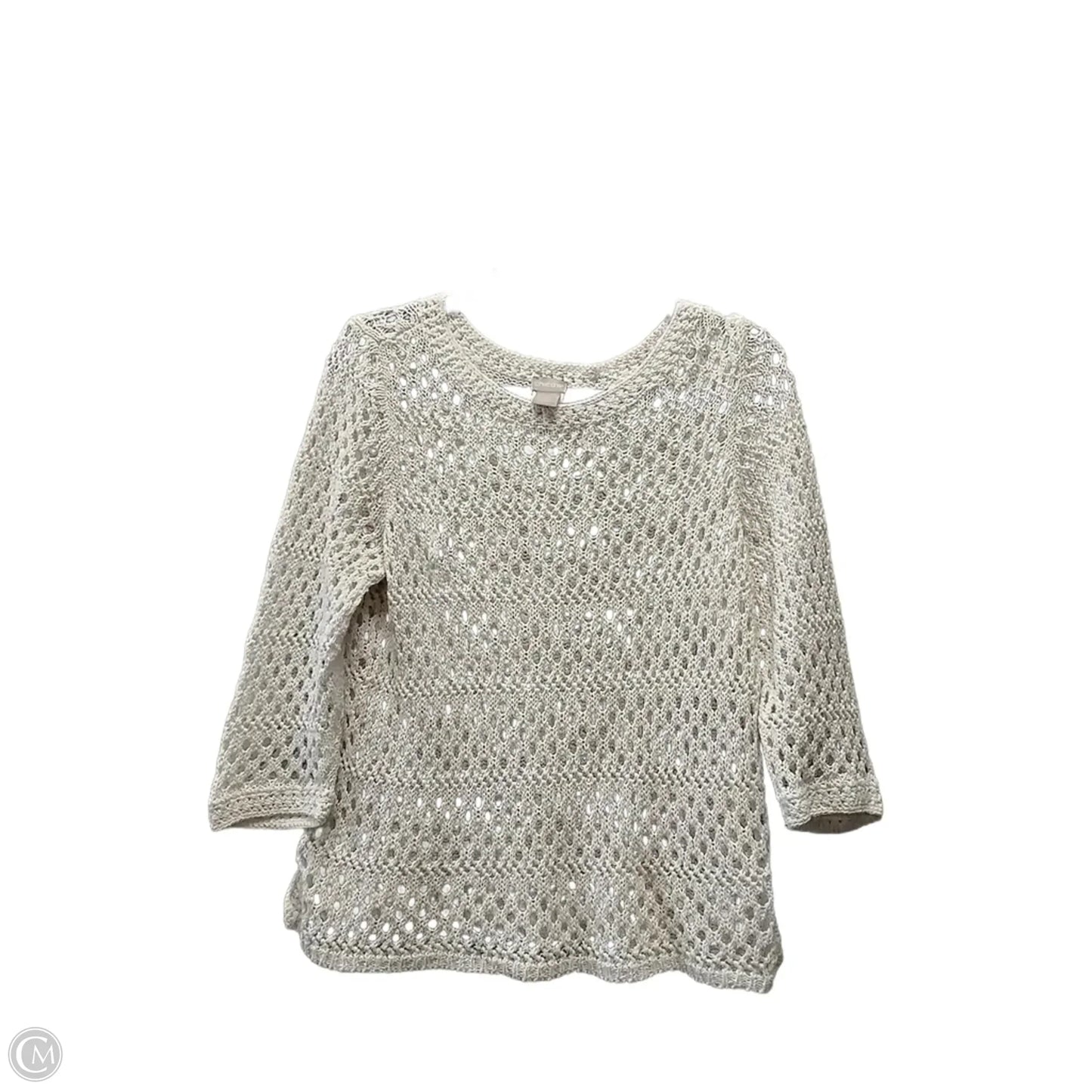 Top Long Sleeve By Chicos In White, Size: 2