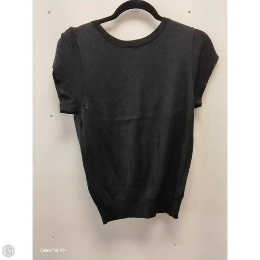 Top Short Sleeve By Ann Taylor In Black, Size: S