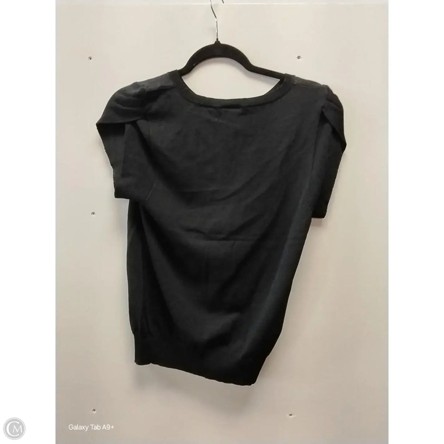 Top Short Sleeve By Ann Taylor In Black, Size: S
