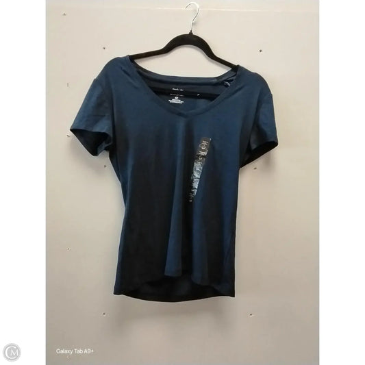 Top Short Sleeve Basic By Banana Republic In Blue, Size: S