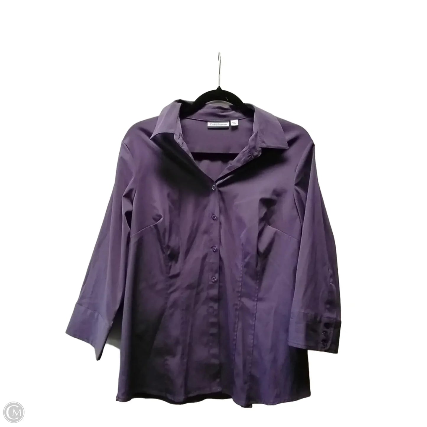 Top Long Sleeve By Croft And Barrow In Purple, Size: L