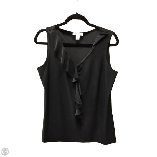Top Sleeveless By Dressbarn In Black, Size: L