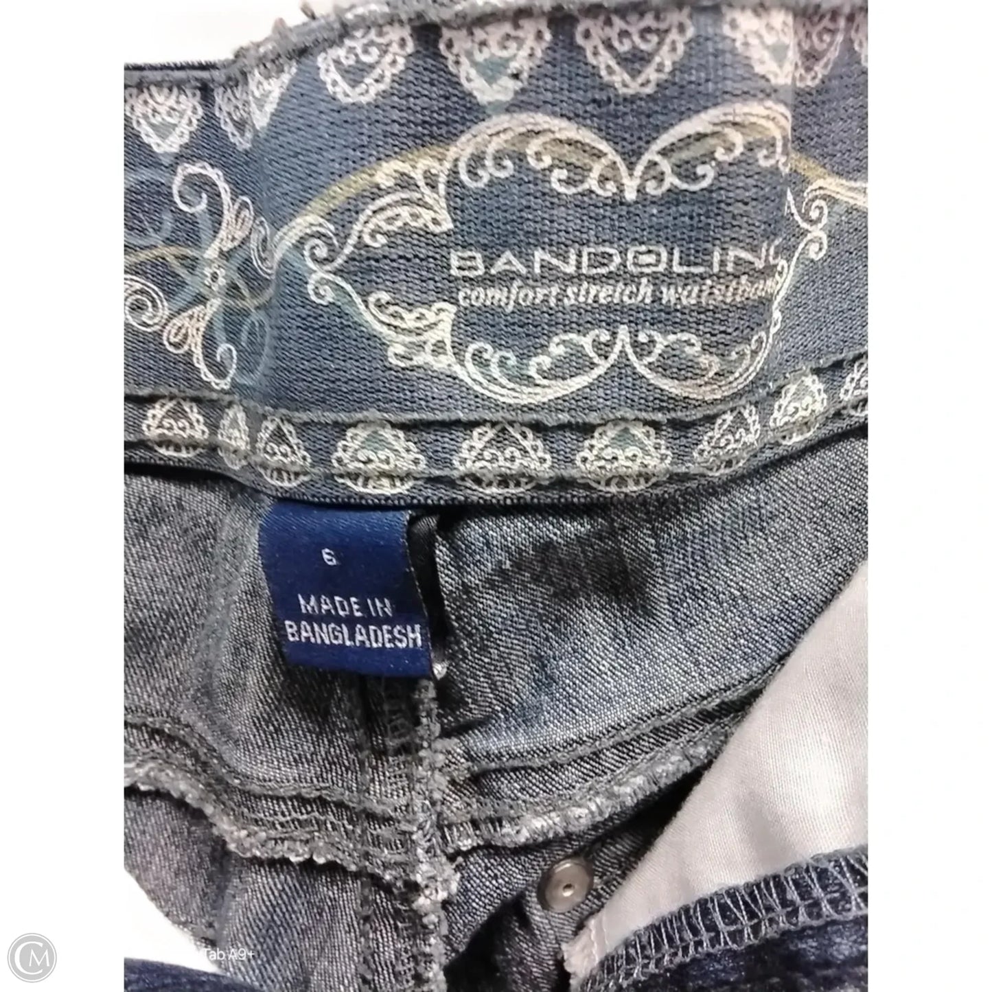 Jeans Cropped By Bandolino In Blue Denim, Size: 6