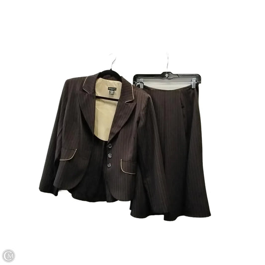 Skirt Set 2pc By Courtenay In Striped Pattern, Size: 8