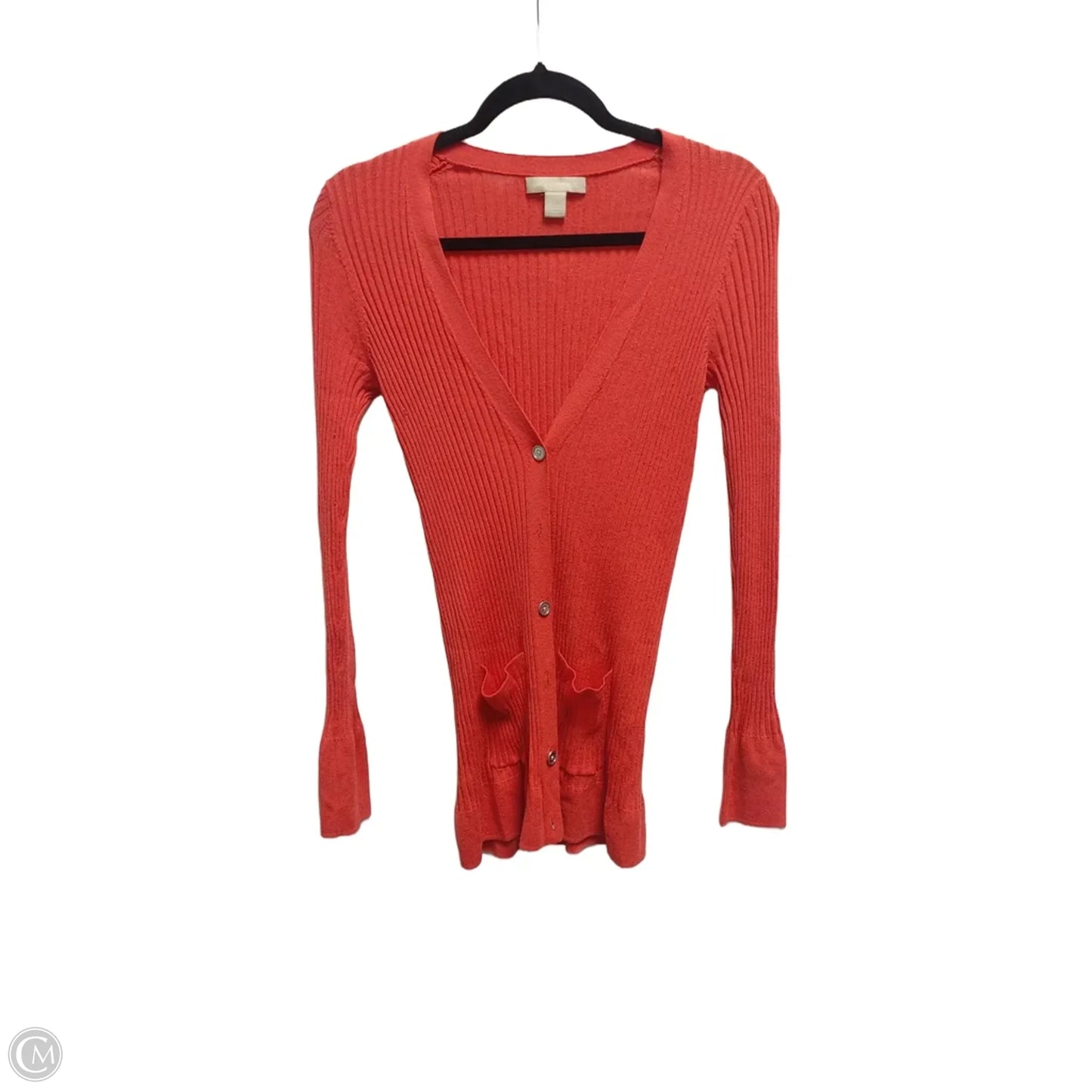 Blouse Long Sleeve By Banana Republic In Red, Size: M