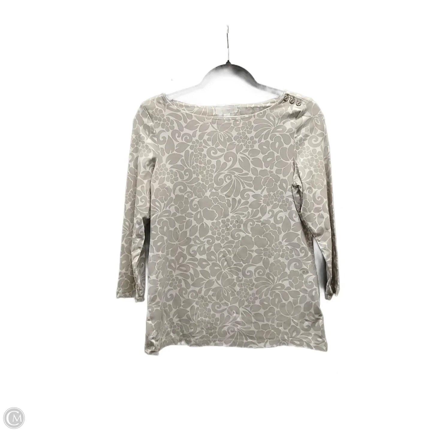 Top 3/4 Sleeve By Charter Club In Floral Print, Size: S