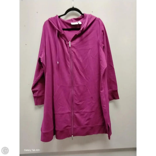 Athletic Jacket By D&co. In Purple, Size: 2x