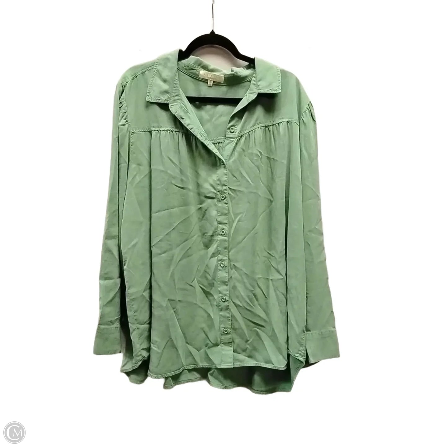 Top Long Sleeve By Clothes Mentor In Green, Size: 2x