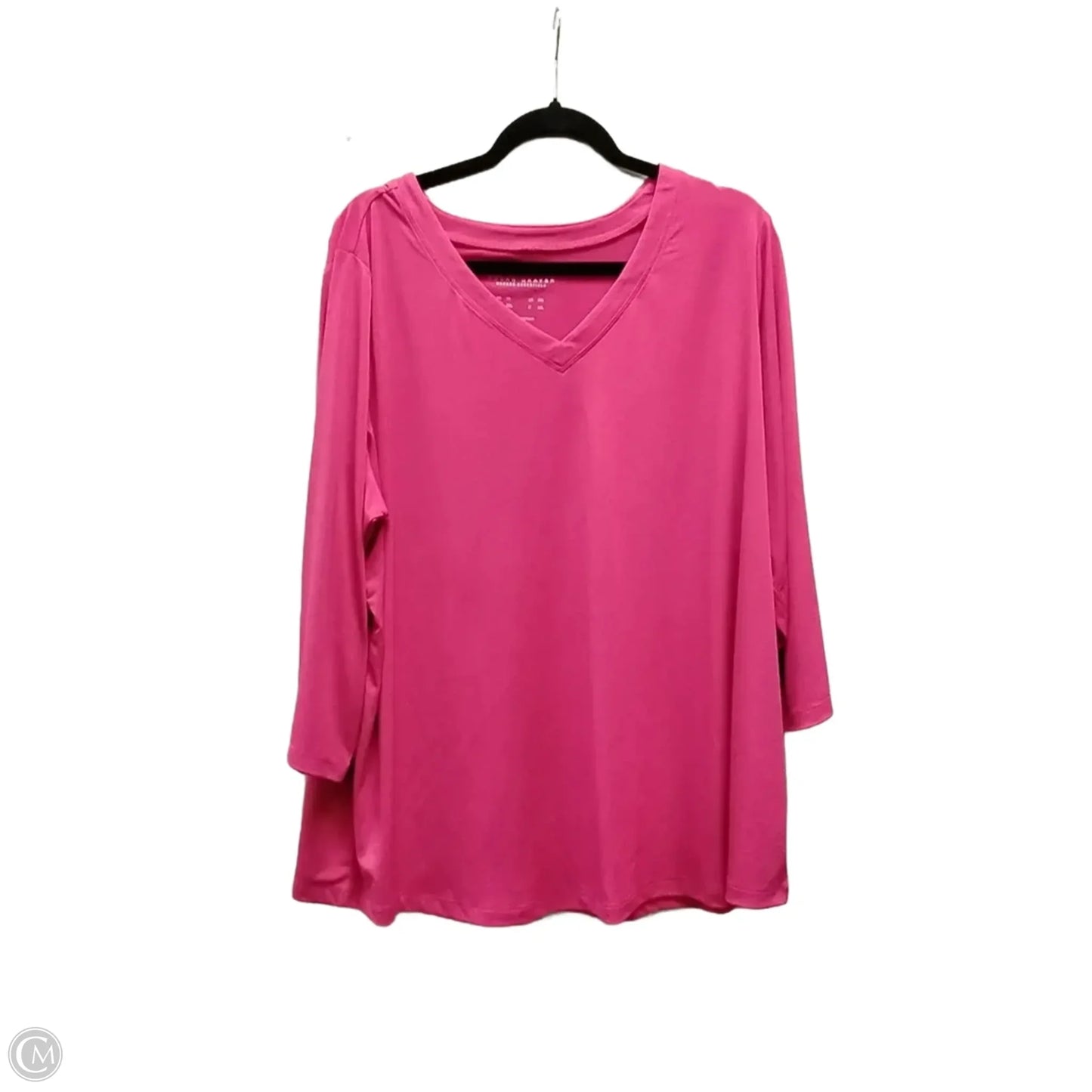 Top Long Sleeve By Susan Graver In Pink, Size: 2x