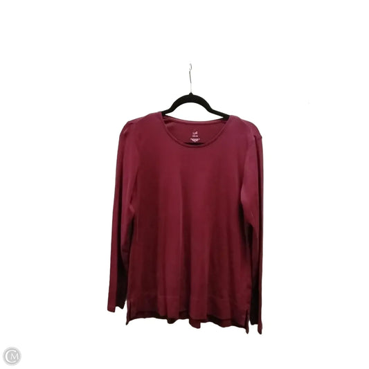 Top Long Sleeve Basic By J. Jill In Red, Size: M