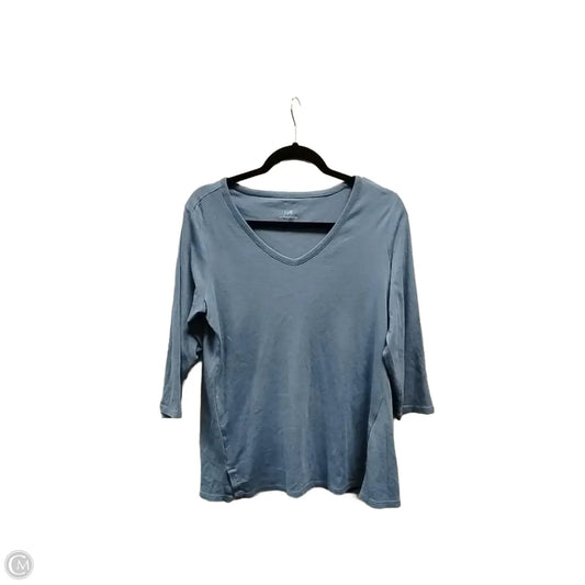 Top Long Sleeve Basic By Pure Jill In Blue, Size: M