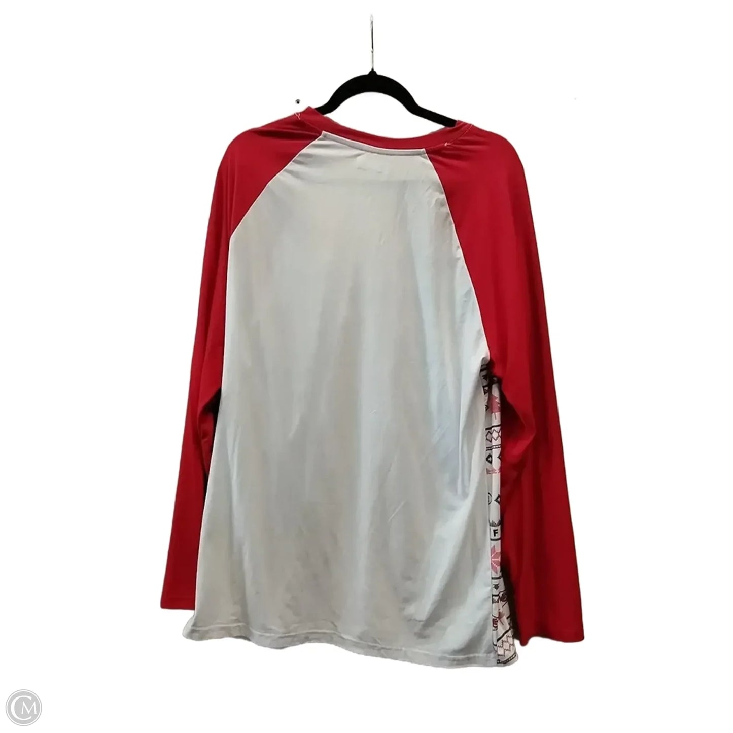 Top Long Sleeve By Nfl In Red & White, Size: L