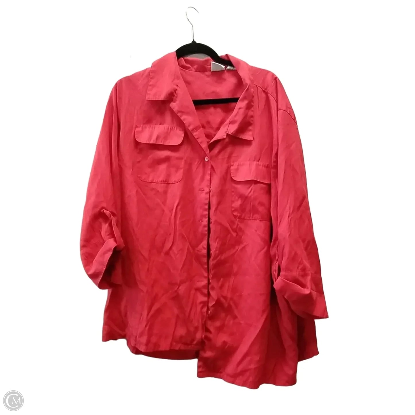 Top Long Sleeve By Carolina Colors In Red, Size: 3x