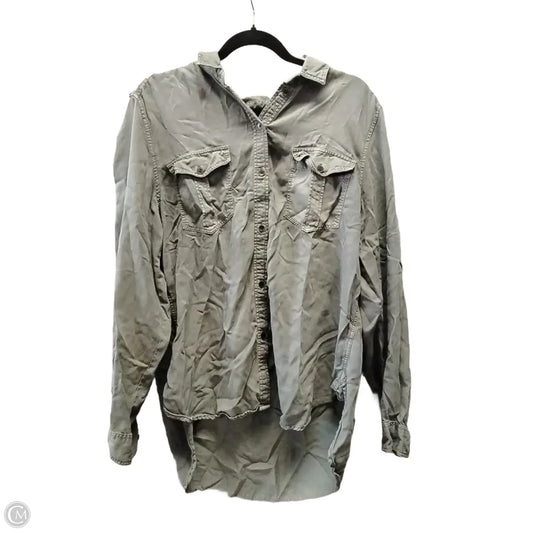 Top Long Sleeve By American Eagle In Green, Size: Xl