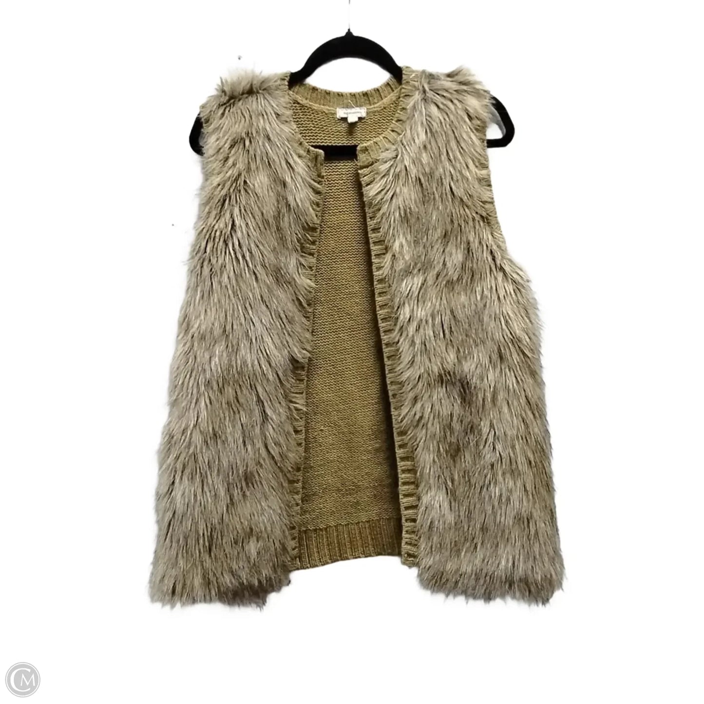 Vest Sweater By Clothes Mentor In Brown, Size: M