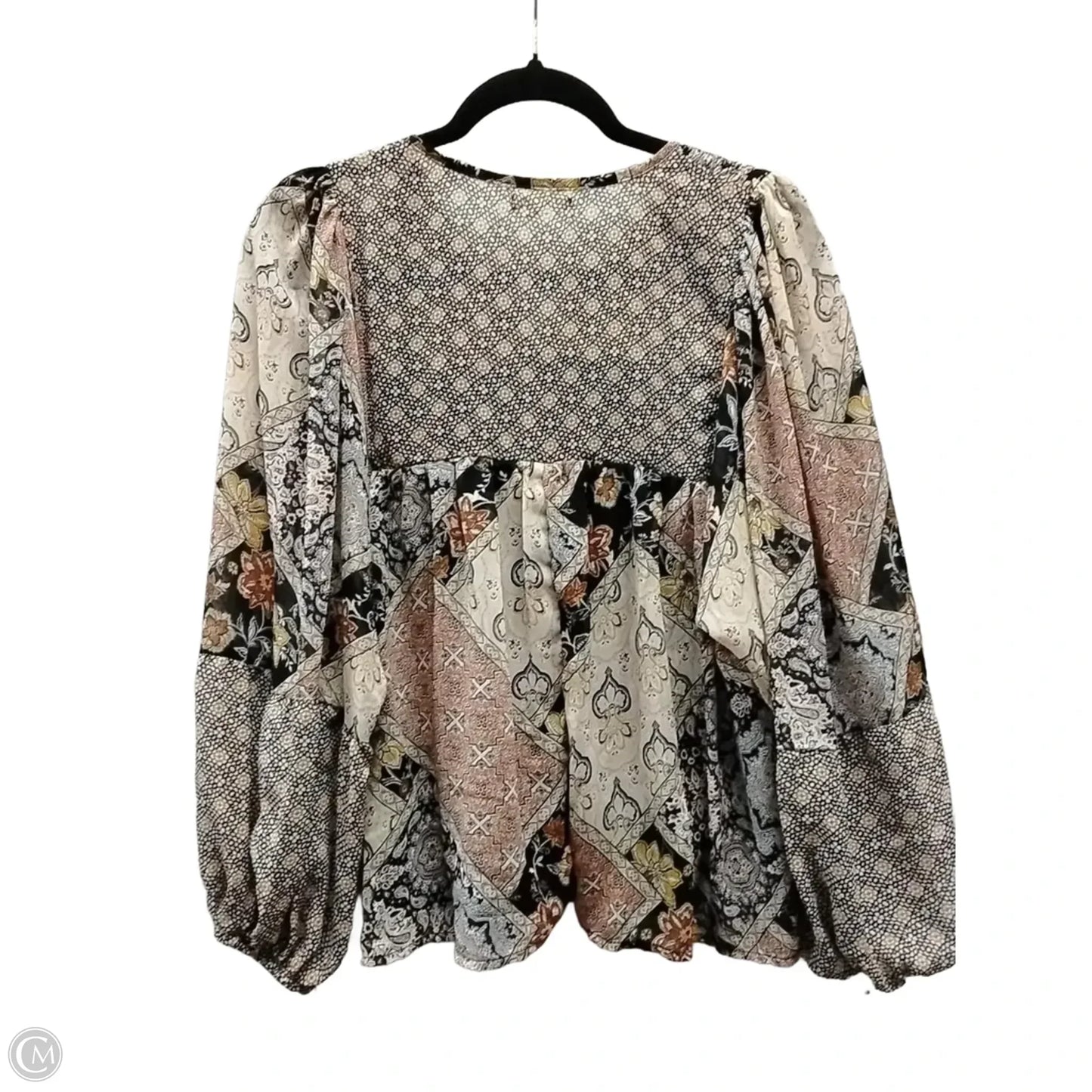 Blouse Long Sleeve By Maurices In Multi-colored, Size: M
