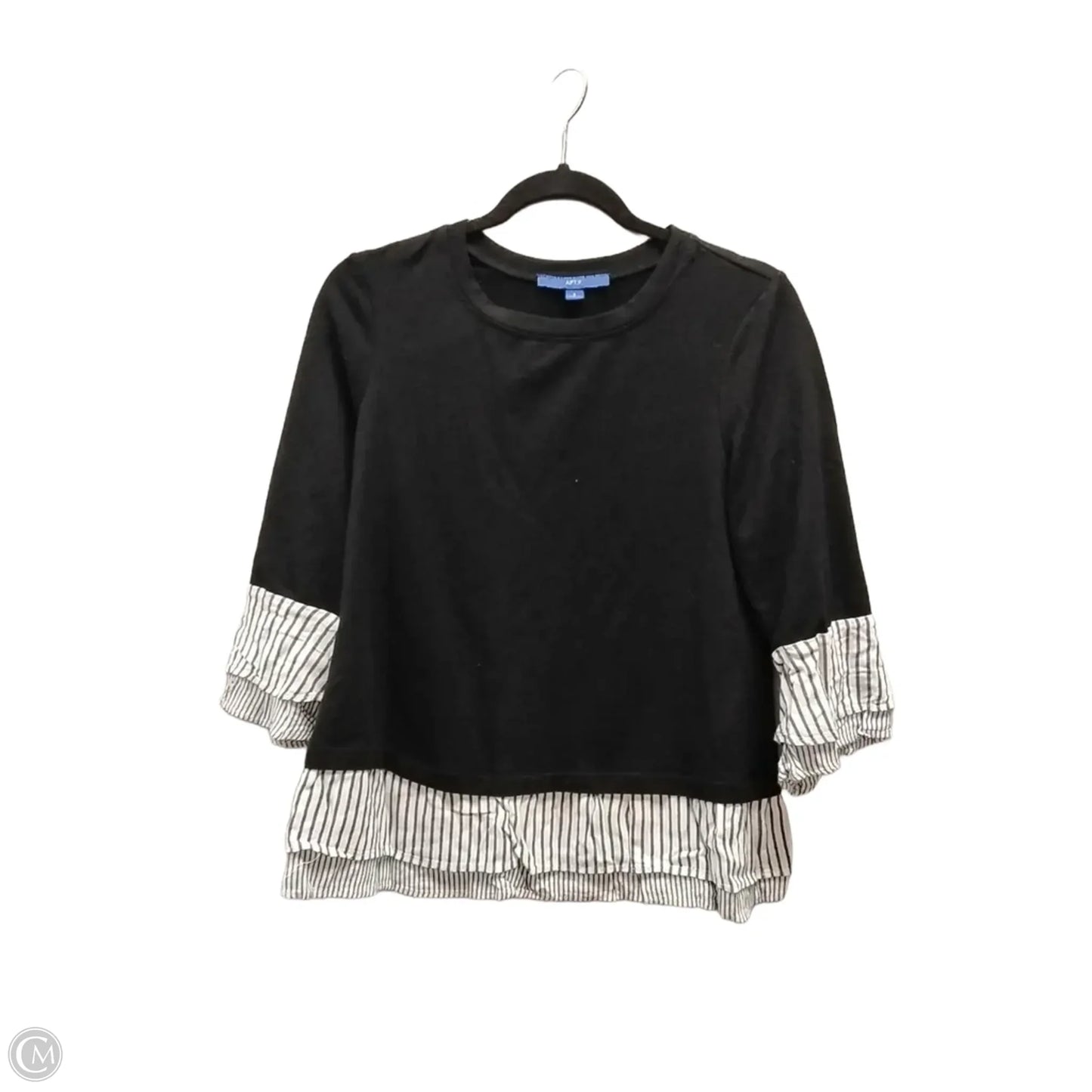 Top Long Sleeve By Apt 9 In Black, Size: S