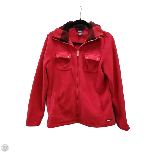 Jacket Shirt By Chaps In Red, Size: M
