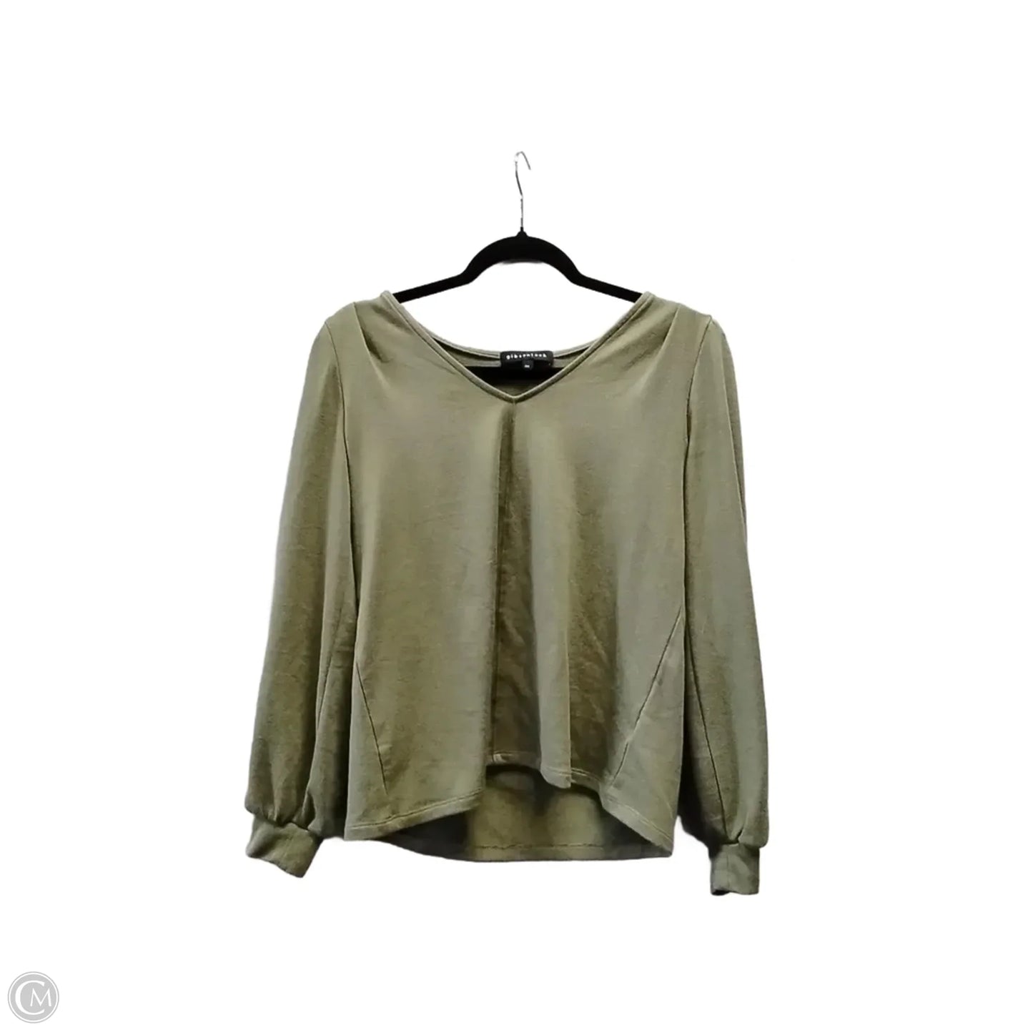 Top Long Sleeve By Gibson In Green, Size: Xs