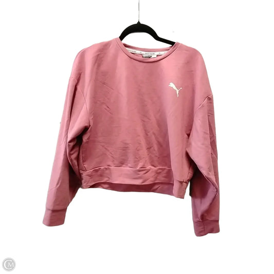 Athletic Sweatshirt Crewneck By Puma In Pink, Size: M