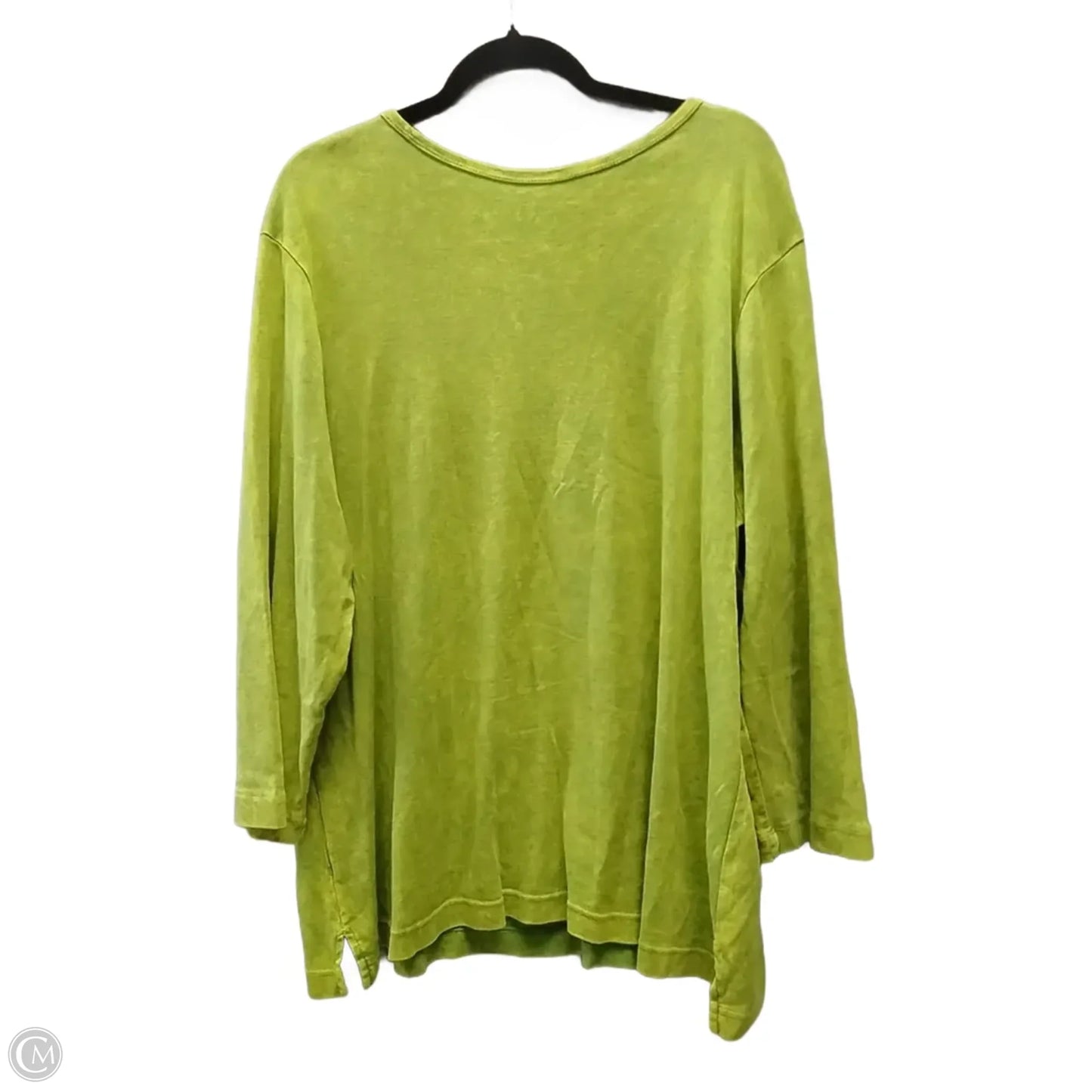 Top 3/4 Sleeve By West Bound In Green, Size: 2x