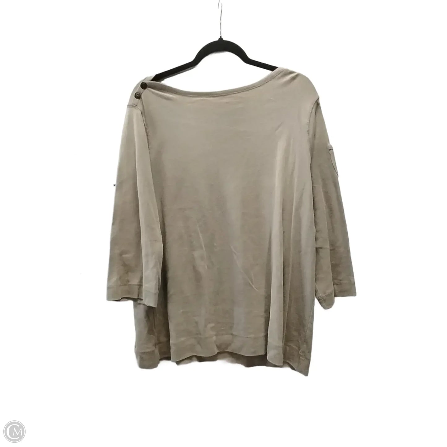 Top Long Sleeve By West Bound In Brown, Size: 2x