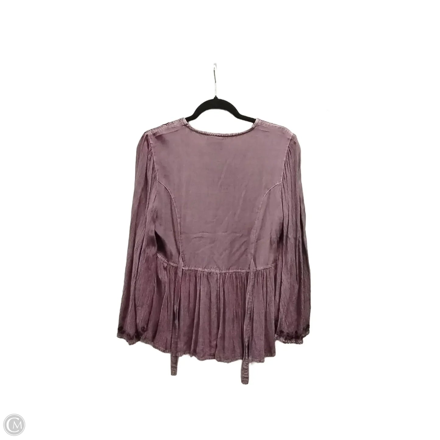 Blouse Long Sleeve By Clothes Mentor In Purple, Size: M