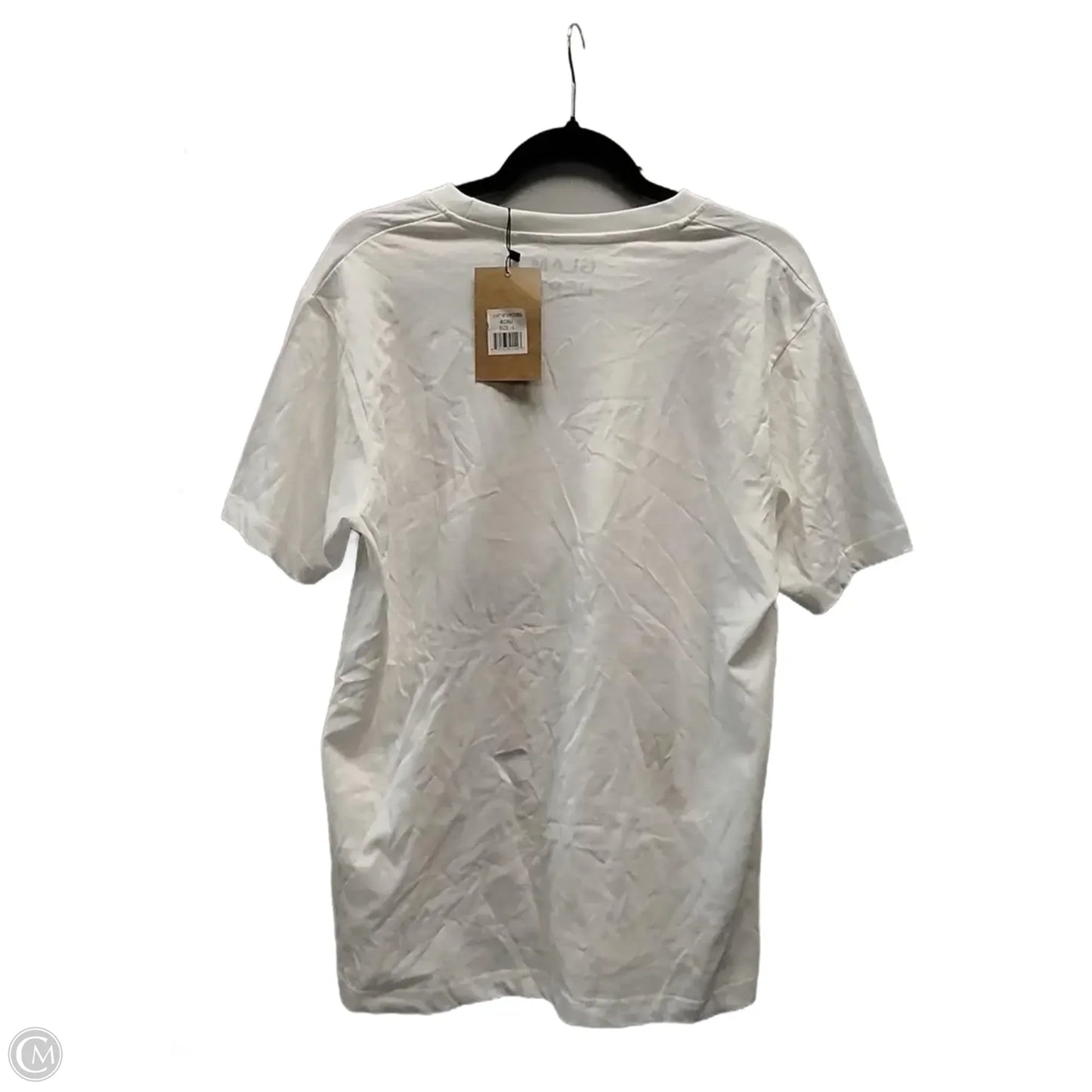 Top Short Sleeve By Glam In White, Size: L