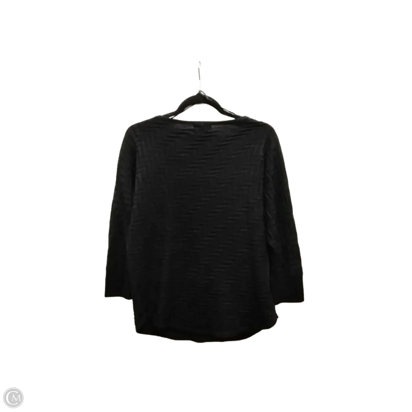 Top Long Sleeve By Ana In Black, Size: M