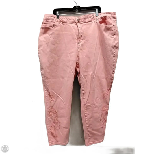 Jeans Skinny By Cato In Pink Denim, Size: 24w