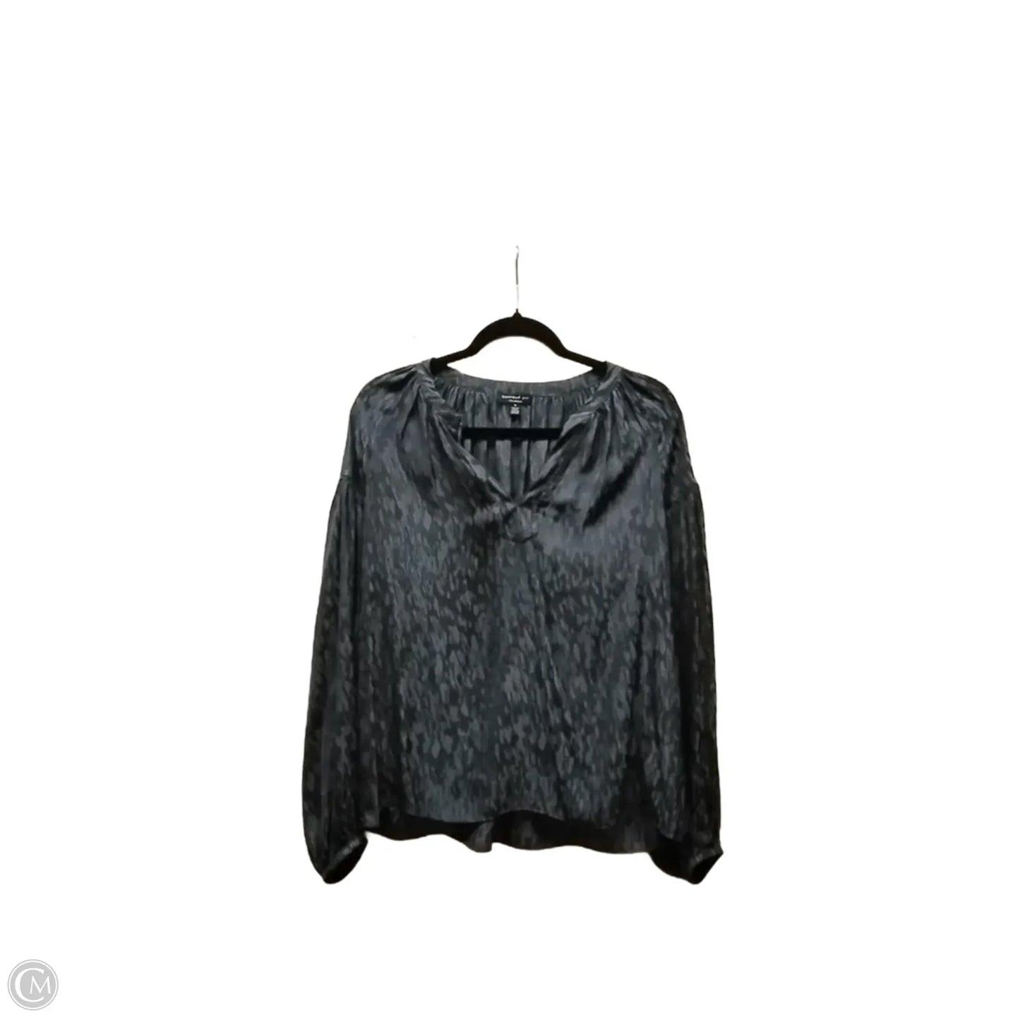 Blouse Long Sleeve By Current Air In Grey, Size: S