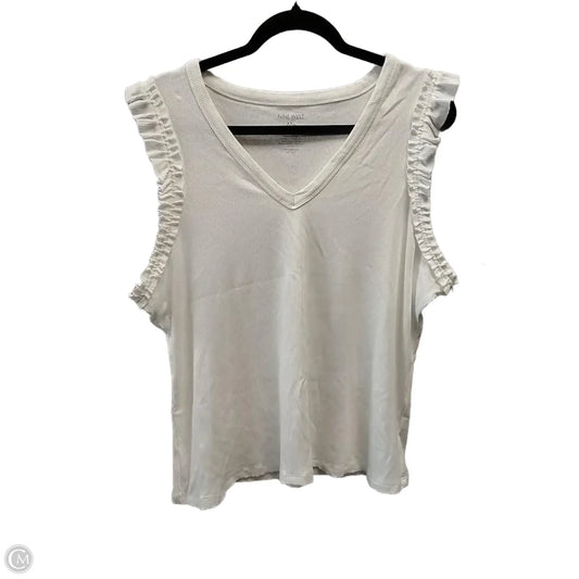 Top Short Sleeve By Nine West In White, Size: Xxl