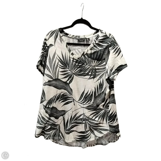 Top Short Sleeve By Tahari In Floral Print, Size: 1x